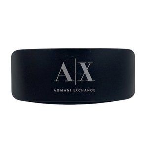 Armani Exchange AX Glasses Sunglasses Case and Cloth  Black and SIlver